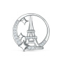 Подвеска из серебра c фианитами «Эйфелева башня»