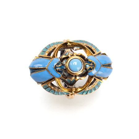 Серебряное кольцо «Скарабеи»