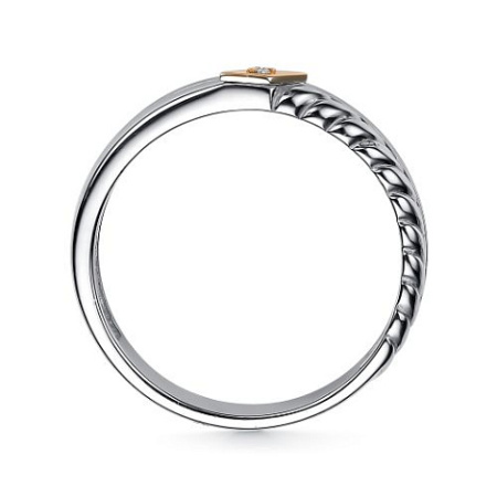 Серебряное кольцо с бриллиантом