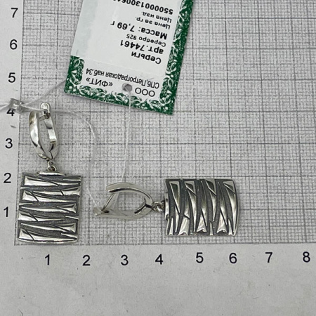 Серебряные серьги «Бамбук»