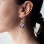 Серьги из серебра с эмалью «Балерина»