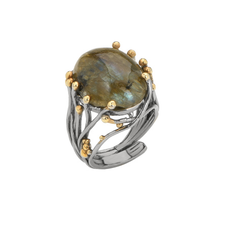 Серебряное кольцо с лабрадоритом