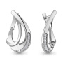 Серьги из серебра с фианитами «Капля»